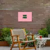 Yes fun - Groen - Roze - Stippen Tuinposter op houten frame 2 cm dik klein -sfeer3