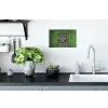 Panter - Zebrapatroon - Groen Muursticker klein -keuken
