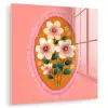 Illustratie - Bloemen - Rand - Roze plexiglas 5mm klein -zzzproduct_nieuw