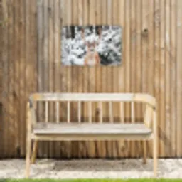 Hert - Sneeuw - Winter - Bos - Dieren Tuinposter op houten frame 2 cm dik klein -sfeer4