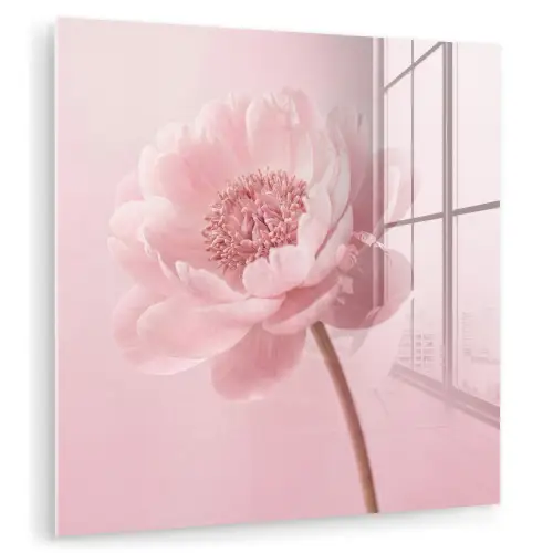 Bloem - Pioenroos - Roze plexiglas 5mm klein -zzzproduct_nieuw