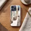 Terras - Stoelen - Strand - Beige Telefoonhoesje iPhone 17 Pro klein -sfeer1