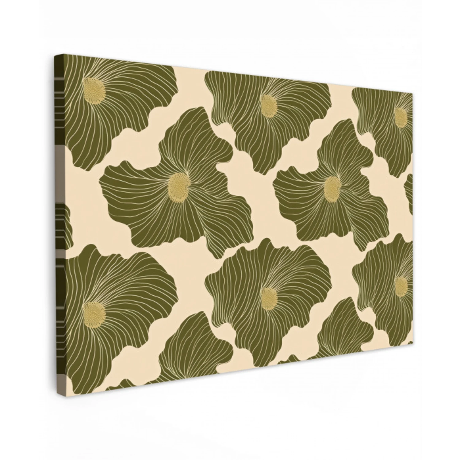 Modern - Abstract - Groen canvas 2cm klein 34 -z3d