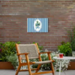 Illustratie - Bessen - Blauw - Strepen Tuinposter op houten frame 2 cm dik klein -sfeer3