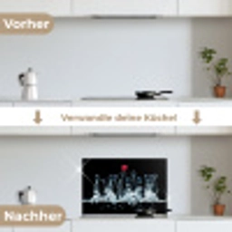 Bessen - Water - Zwart - Fruit - Framboos keuken achterwand spatscherm klein -voor_na_DE