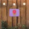 Smiley - Drip - Neon tuinposter los doek klein -sfeer1