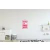 Valentijn - Hart - Liefde - Roze textielposter latten blank klein -kinderkamer