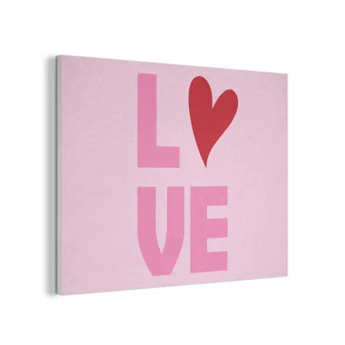 Love - Roze - Hart - Valentijn PET vilt klein -3d