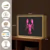 Kreeft - Felroze - Stippen - Opvallend Light Box met batterij (Wandlamp) middel -USP_websiteoverzichtNL