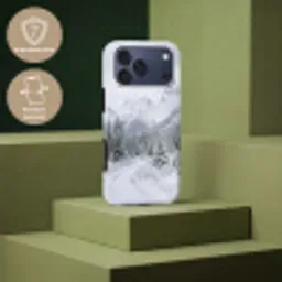 Weg - Bergen - Sneeuw - Naaldbos - Avontuurlijk Toughcase MagSafe Apple iPhone 17 Pro Max klein -USP_PrintM_NL