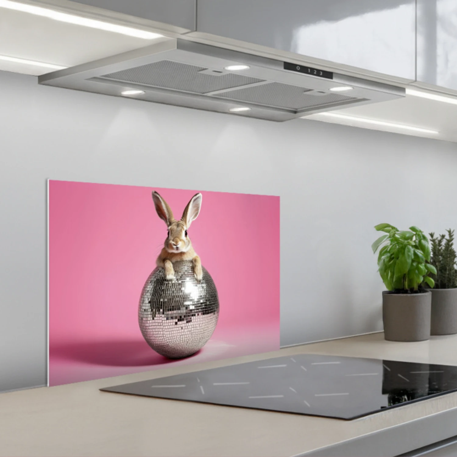 Kitchen splashback for hob - Hare - Bow -Discobal | Kitchenyeah.co.uk