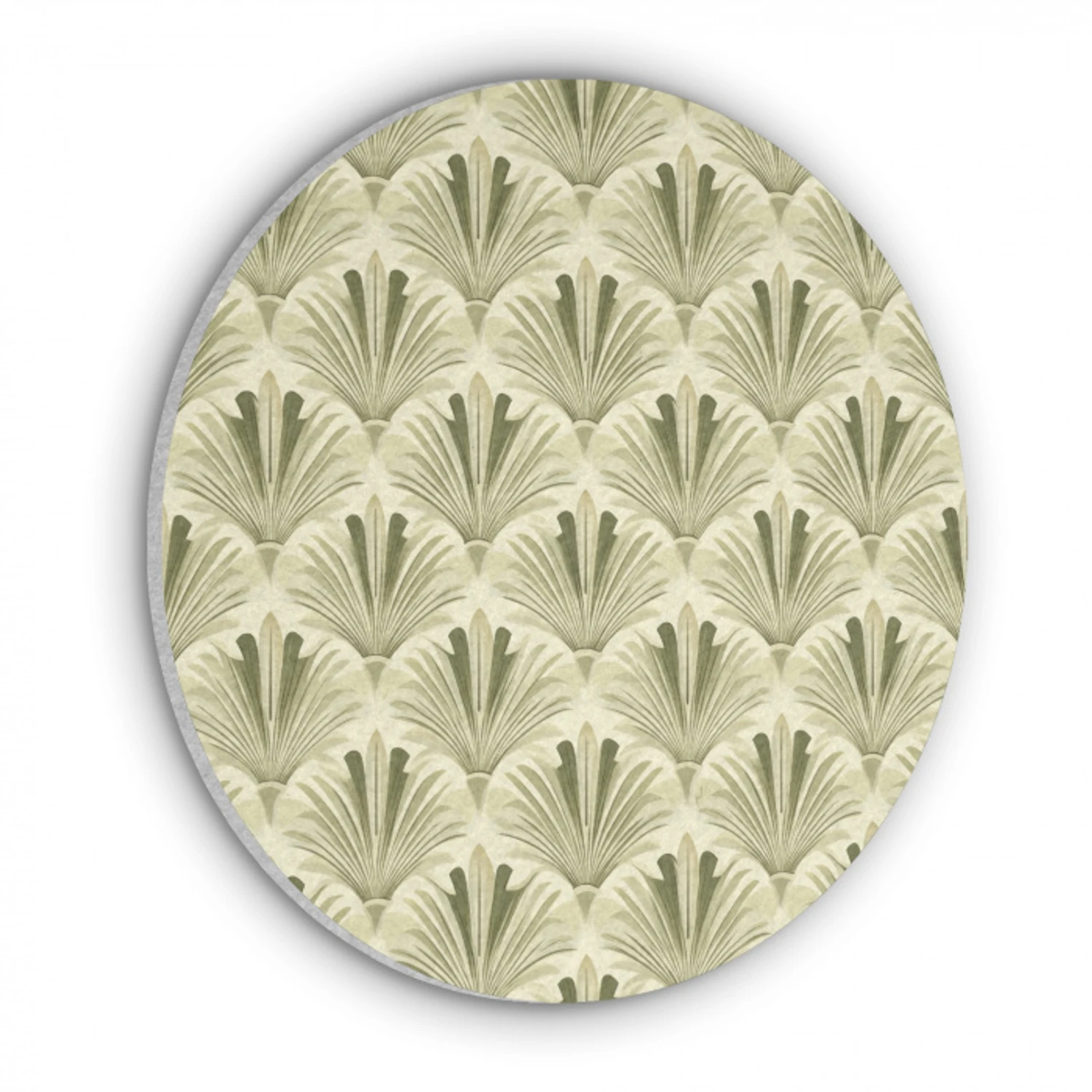 Klassiek - Waaier - Groen Akoestische PET Vilt - Rond klein 838 -3d