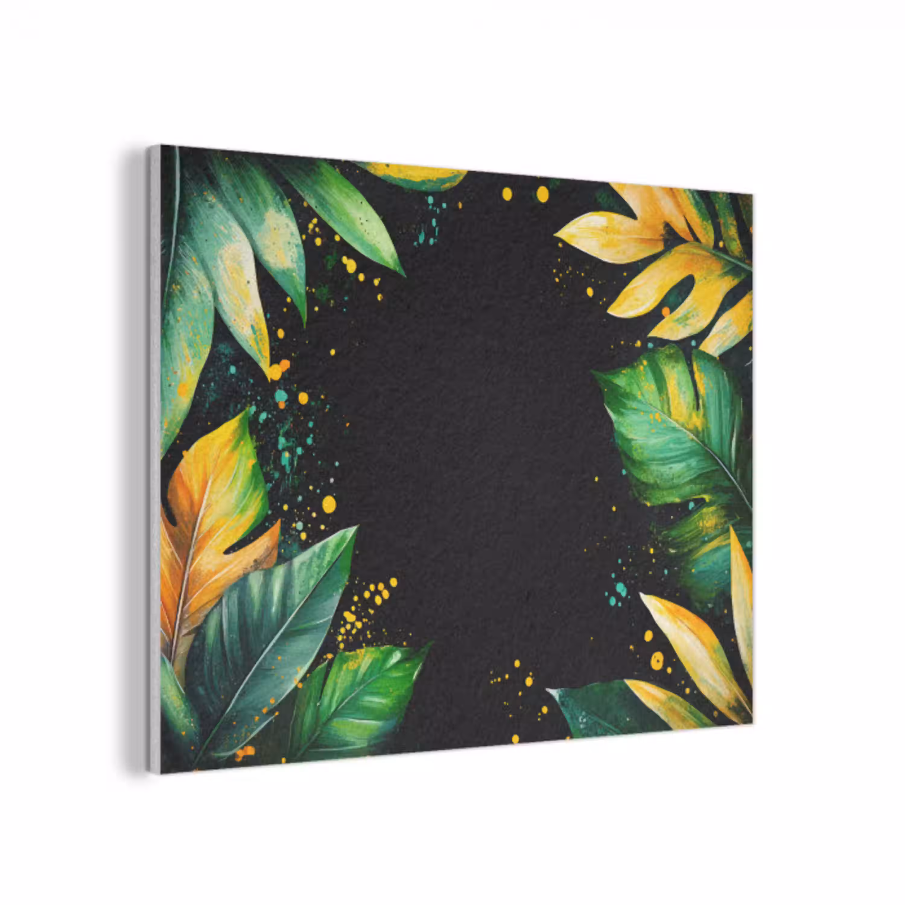 Bladeren - Groen - Geel - Verf - Jungle PET vilt klein -3d