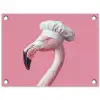 Flamingo - Roze - Koksmuts - Vogel tuinposter los doek klein -3d