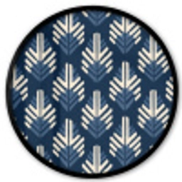 Modern - Patroon - Blauw Fotolijst rond zonder passe partout klein 856 -3d