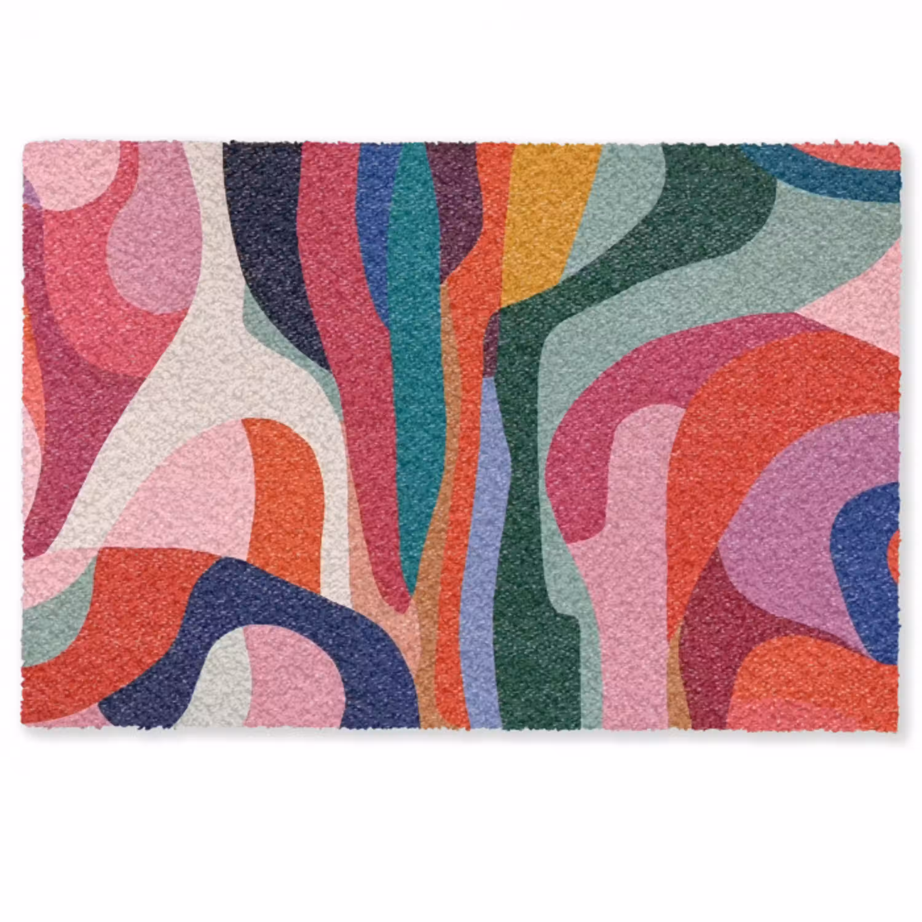 Vormen - Bochten - Kleurrijk - Abstract Deurmat klein -zkaufland3d