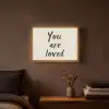 Minimalistisch - Beige - Love Light Box met batterij (Wandlamp) middel -sfeer4