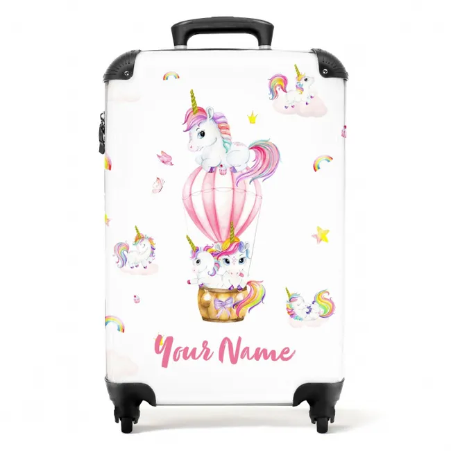 Suitcase with name – Airy unicorns