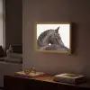 Portret - Paard - Elegant Light Box met batterij (Wandlamp) middel -sfeer1