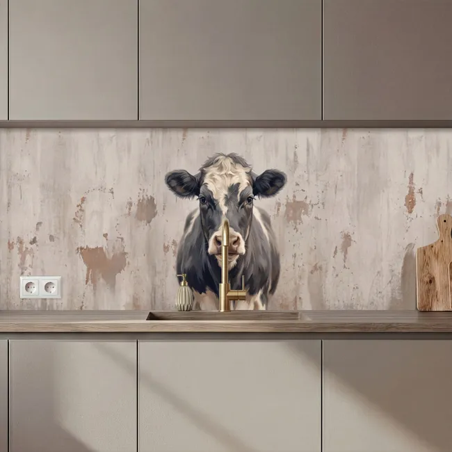 Keuken achterwand - Koe - Portret - Dieren - Modern