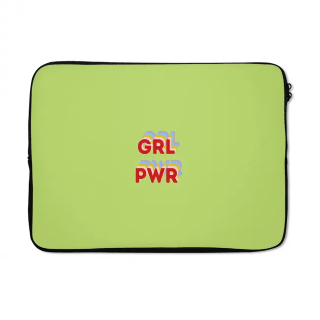 Laptophoes Grl pwr - Groen - Rood - 3D