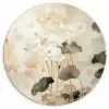 Bloemen - Japandi - Wabi sabi Wandcirkel plexiglas klein -3d