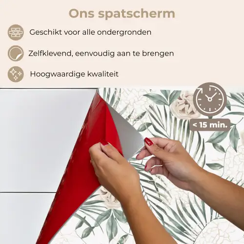 Bohemian - Bloemen - Bladeren - Jungle - Tropical keuken achterwand spatscherm klein -spatscherm_NL