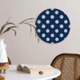 Klassiek - Dots - Blauw Wandcirkel kunststof plaat 5mm dik klein 188 -sfeer4