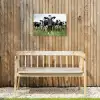 Koeien - Gras - Lente - Dieren - Weiland - Boerderij Tuinposter op houten frame 2 cm dik klein -sfeer4