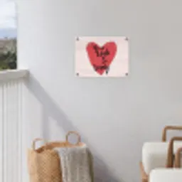 Hart - Rood - Valentijn tuinposter los doek klein -sfeer8