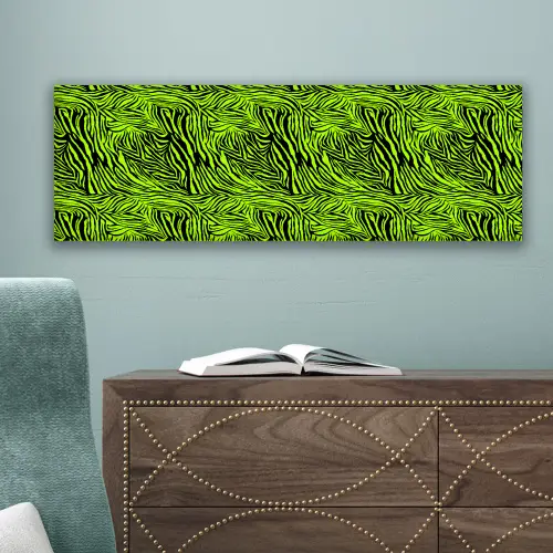 Groen - Zwart - Zebra canvas 2cm klein 828 -sfeer4
