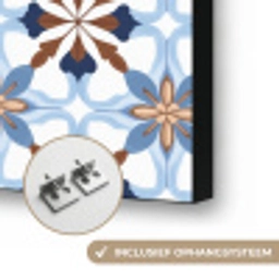 Ornament - Tegel - Kleurrijk Textielframe zwart klein 947 -USP_ophangsysteemNL