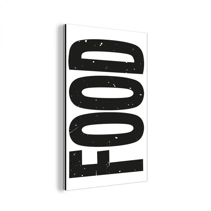 Food - Zwart - Wit - Decoratie aluminium wit klein -3d
