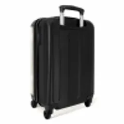 Crèmebeige - Marmer - Aders NBS - Handbagage koffer - Volwassenen Unisex middel -achterkant