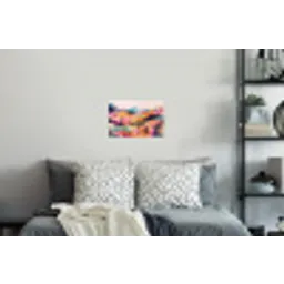 Golvende heuvels - Abstracte planten - Dromerig Muursticker klein -slaapkamer