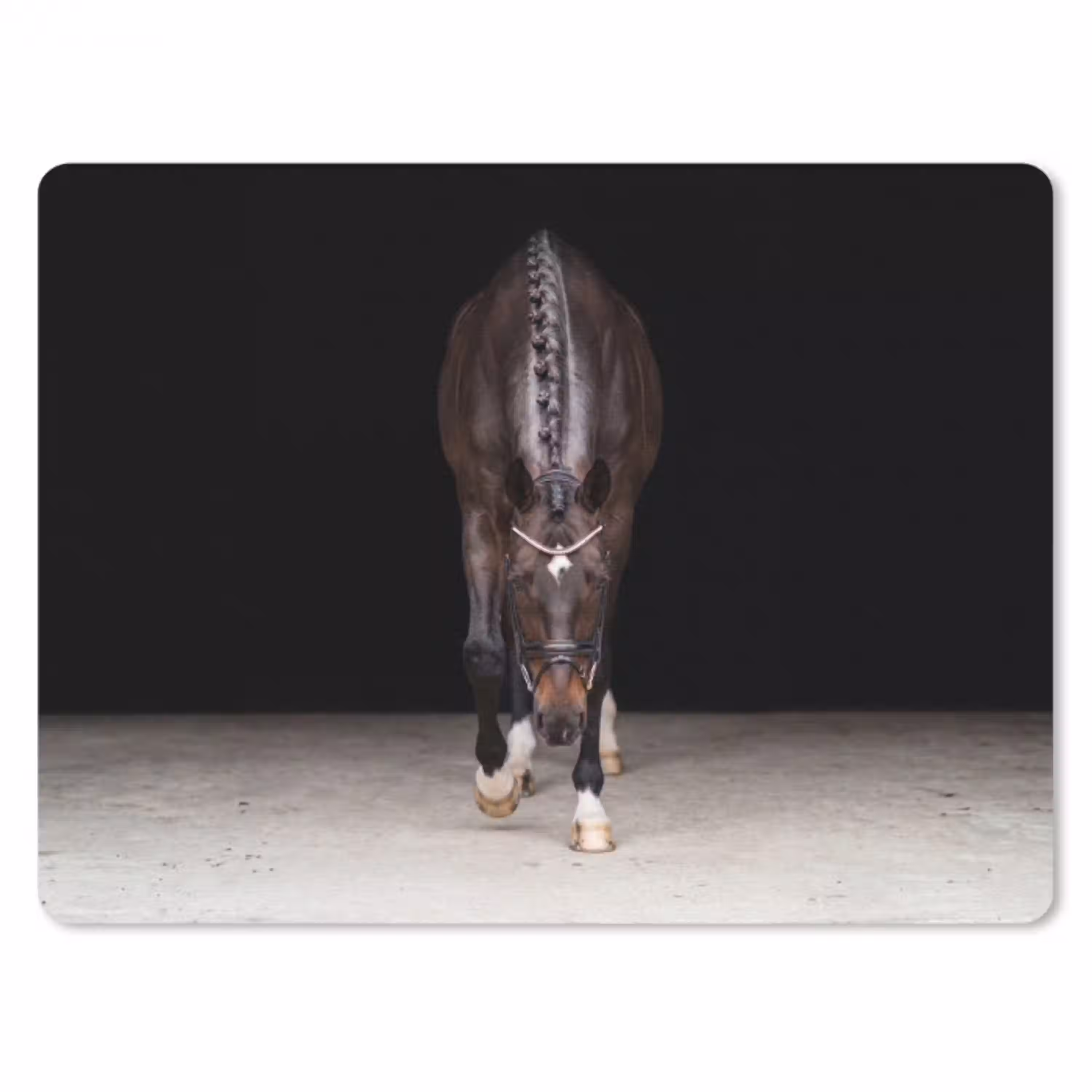 Paard - Modern - Portret muismat rubber klein -3d