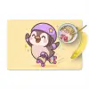 Pinguïn - Rolschaatsen - Geel - Energiek Placemat vinyl groot -zzzproduct_Kitchenyeah-website