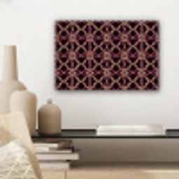Symmetrisch - Tegel - Burgundy canvas 2cm klein 34 -sfeer6