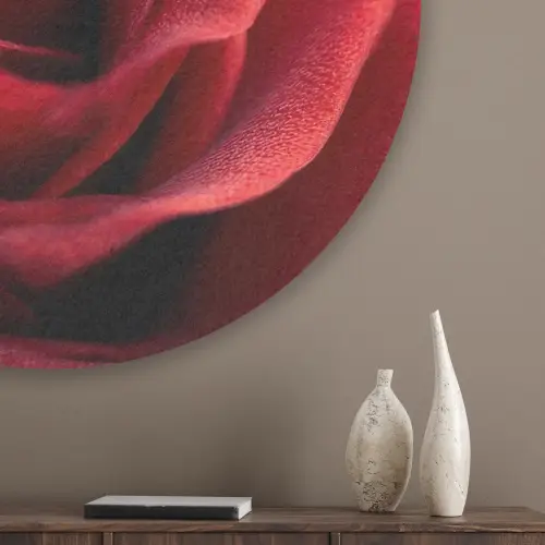 Rood - Roos - Romantisch Akoestische PET Vilt - Rond klein -sfeer5_closeup