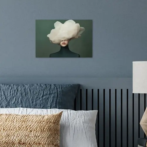 Hoed - Vrouw - Beige poster papier klein -sfeer2