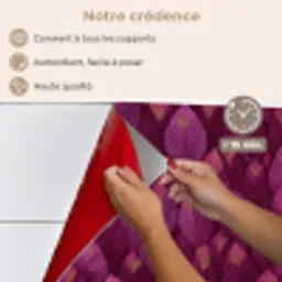 Bladeren - Patroon - Burgundy keuken achterwand spatscherm klein 900 -spatscherm_FR