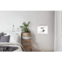Goudvissen - Modern - Wit textielposter latten blank klein -woonkamer