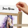 Paard - Dieren - Meiden - Paars - Bruin Light Box met kabel (Kinderlampje) klein -USP_websiteprintNL