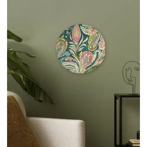 Patroon - Kleurrijk - Sierlijk - Groen Wandcirkel plexiglas klein -sfeer3