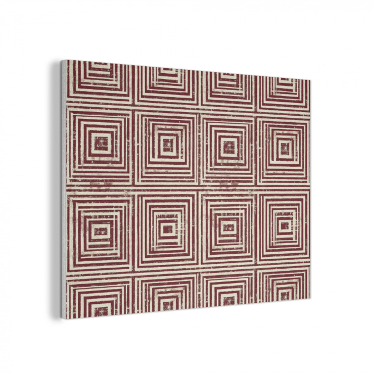 Geometrisch - Patroon - Rood PET vilt klein 837 -3d
