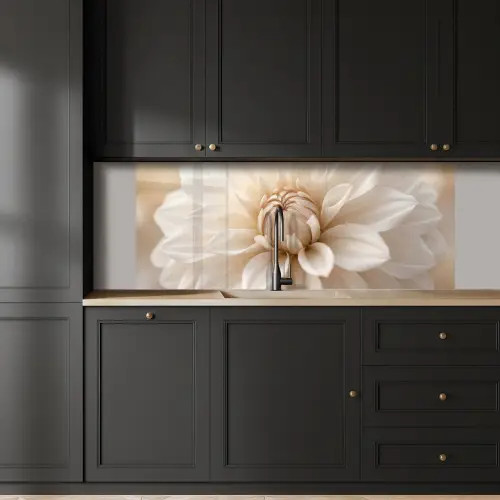Bloem - Dahlia - Wit keuken achterwand 2 middel -sfeer1