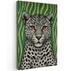 Panter - Zebrapatroon - Groen canvas 2cm klein -z3d