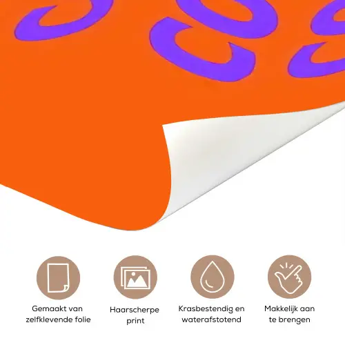 Cool - Paars - Oranje deurposter klein -closeup_NL