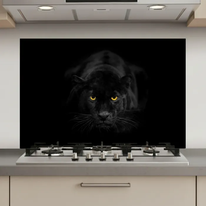 Panter - Dieren - Zwart - Ogen keuken achterwand spatscherm klein -3d_website