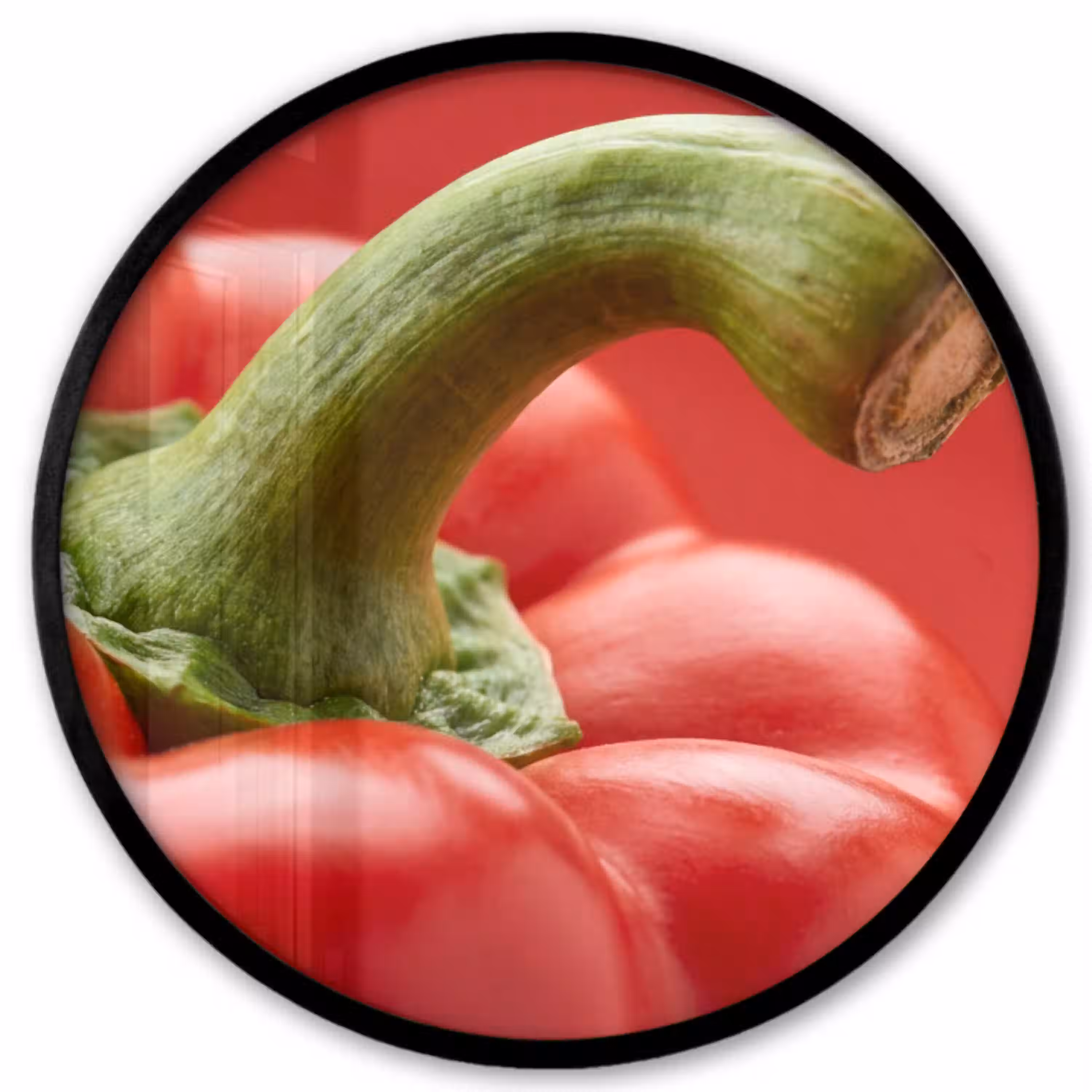 Eten - Paprika - Rood Fotolijst rond zonder passe partout klein -3d